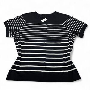Talbots Women's Black and White Shirt